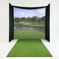 Golf Simulator Impact Screen Kit Built for Indoor Practice, 9.8x9.8x4.9 Enclosure, Durable Fabric, Velcro System