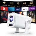 [Built-In Apps ] Mini 4K Projector with Wifi and Bluetooth, Native 1080P Smart Portable Movie Projector with 270°Rotatable Stand, Android 13 OS, Auto Keystone, Support Big Screen for Home Bedroom