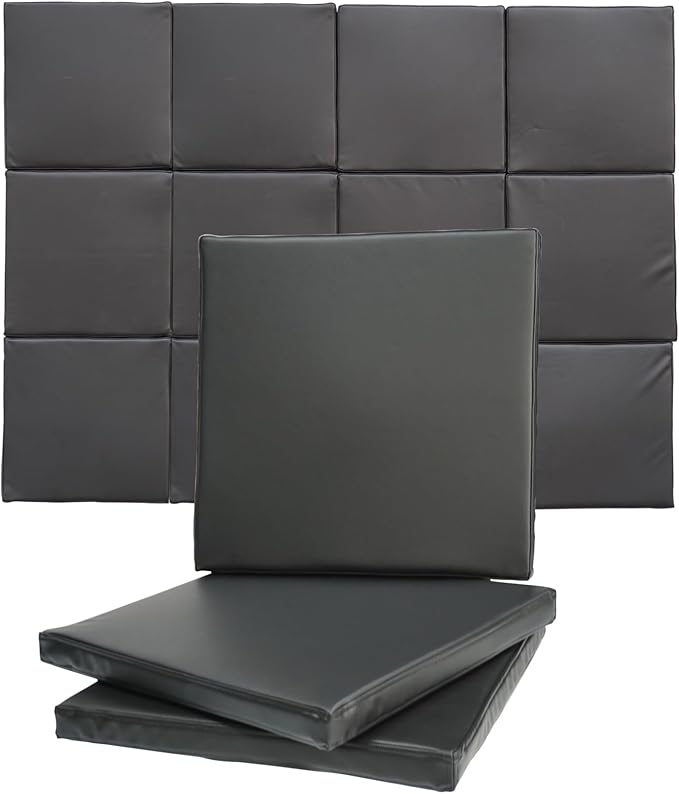 Impact Sports premium golf simulator wall padding showing thick, protective foam with a durable fabric cover for indoor golf setups.
