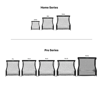 The Net Return Pro 10 golf training aid with a large net and sturdy frame for practicing golf shots indoors and outdoors.