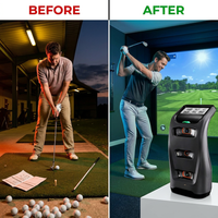 Golf Launch Monitor Pro with High Speed Cameras Indoor Outdoor Simulator FSX Software — Before & After