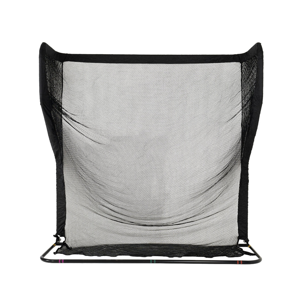 Back view of The Net Return Pro 8 Golf Training Aid net showing sturdy frame and netting for golf practice.